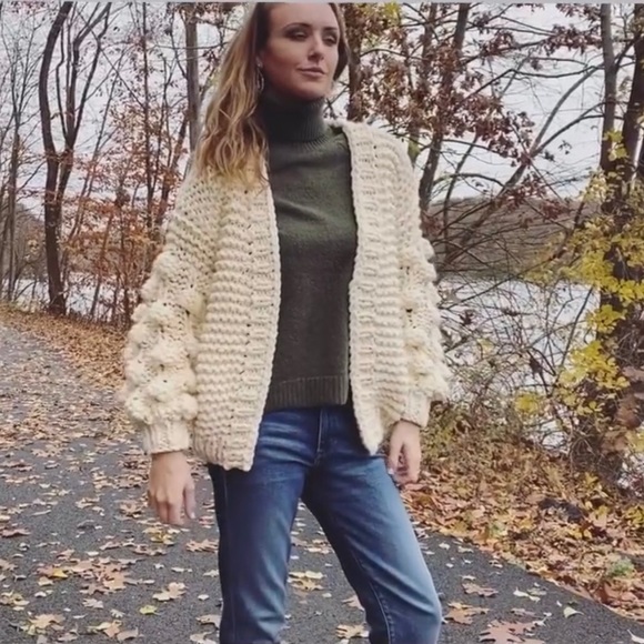 Anthropologie Bauble Sleeve Cardigan 